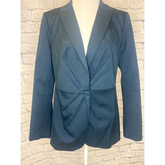 Rebecca Taylor Blazer Ottoman Style Teal Blue Color Ladies Size 8 Jacket - Picture 7 of 9